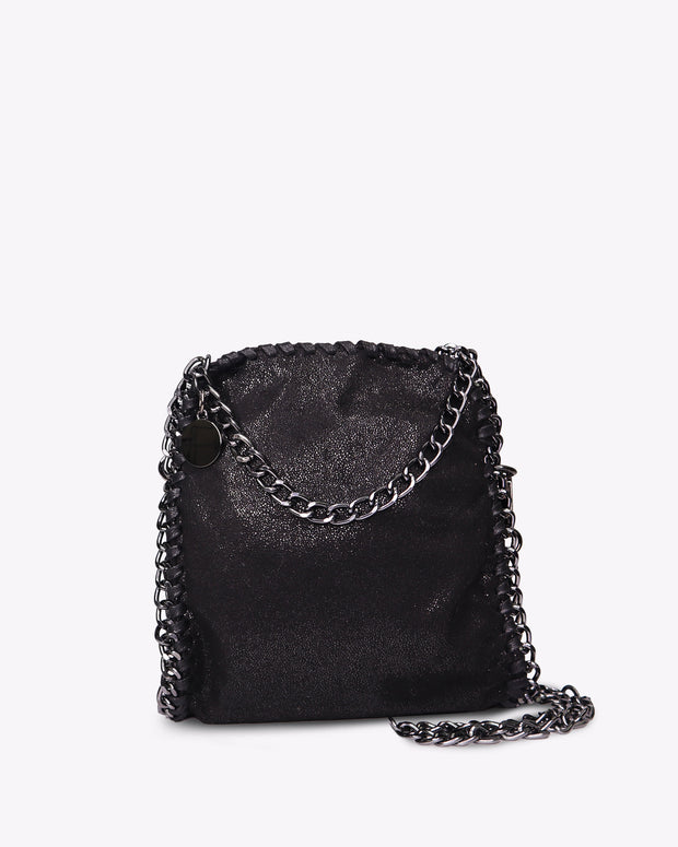 MERSI Alicia Detachable & Adjustable Chain Strap Crossbody Bag - Black