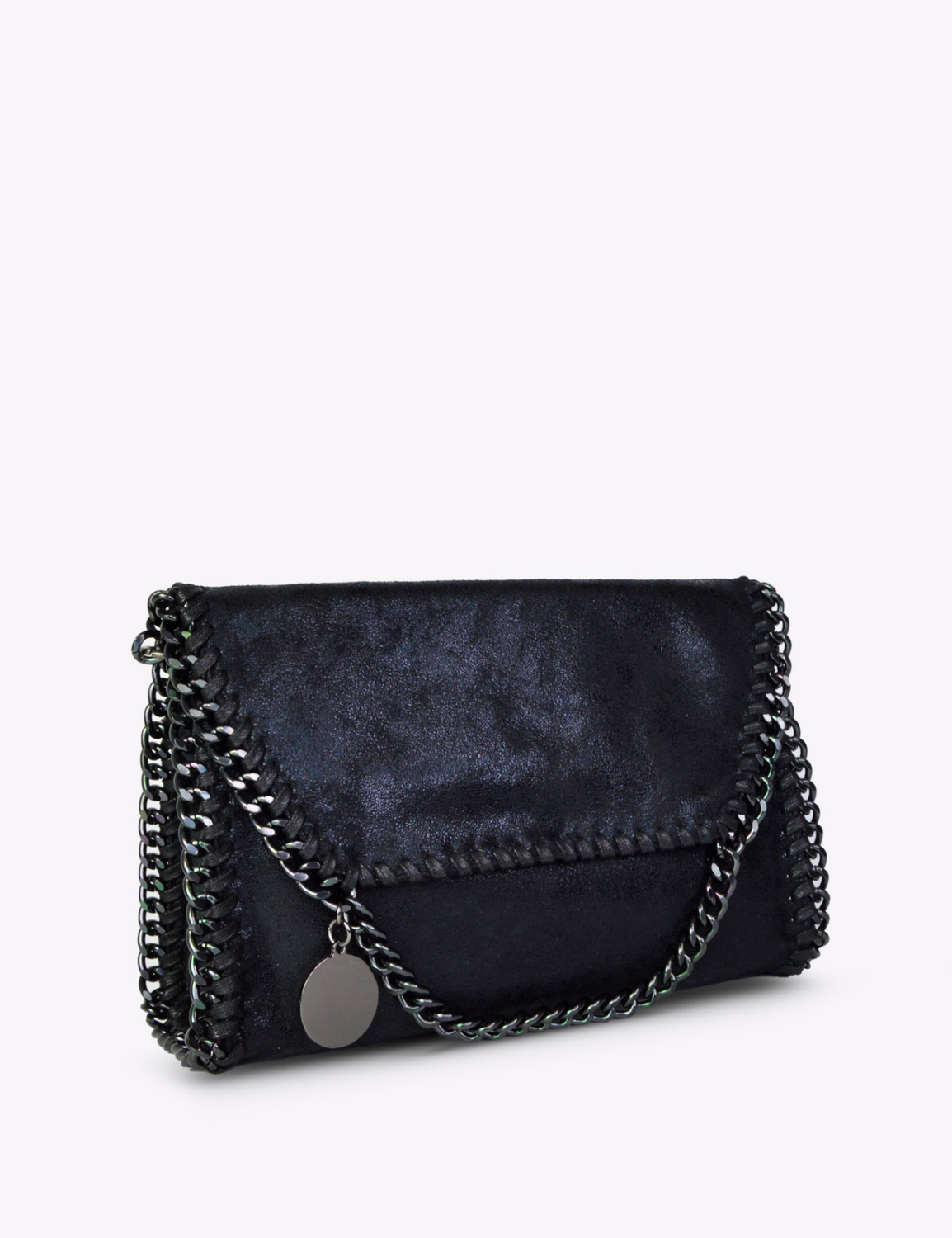 The Alesia Handmade Leather Crossbody Bag Magnetic Snap / Black